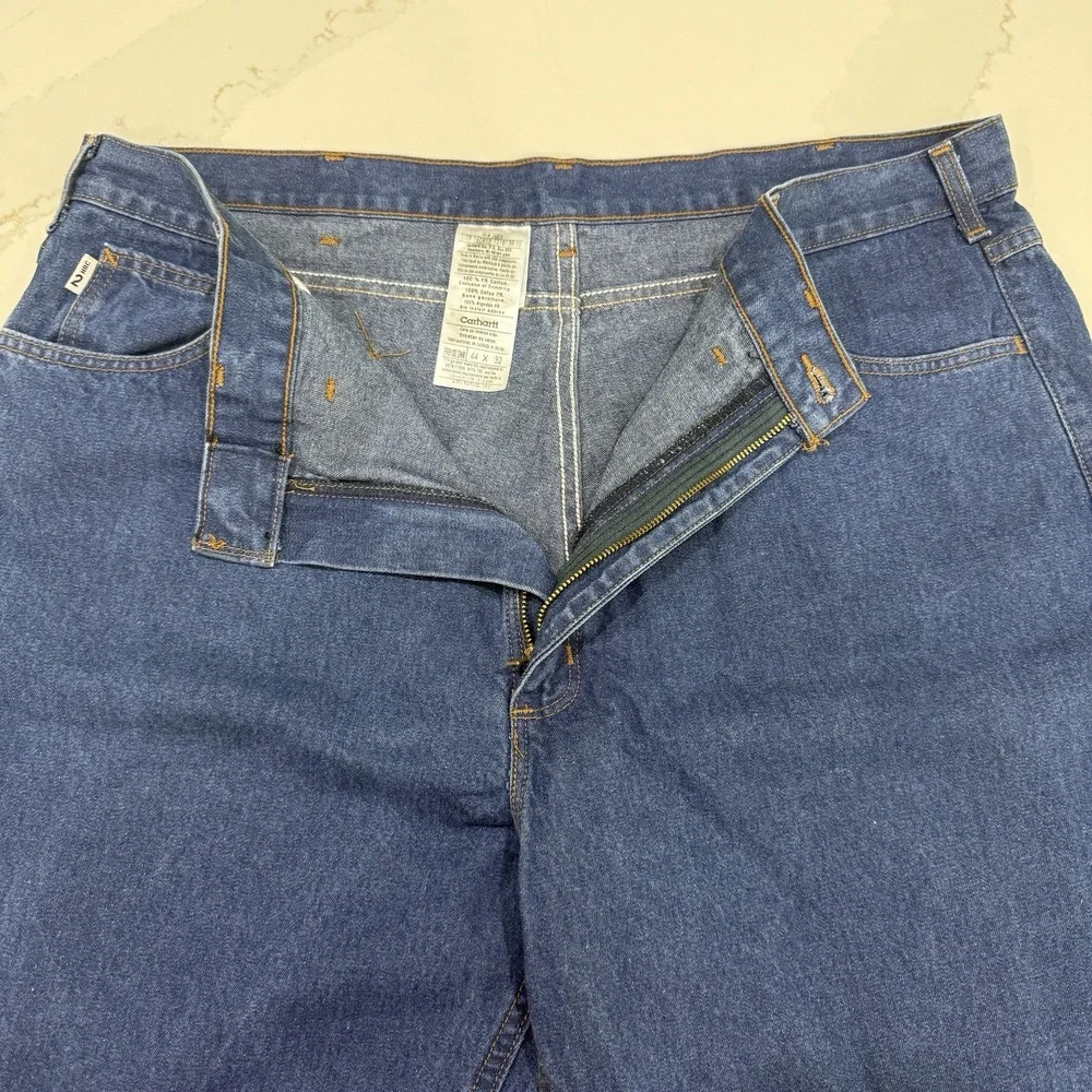 Carhartt FR Jeans Mens 44x32 Dark Wash FRB100DNM Workwear‎ Flame Resistant 2HRC